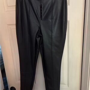 Ci Sono Black Faux Leather Pants